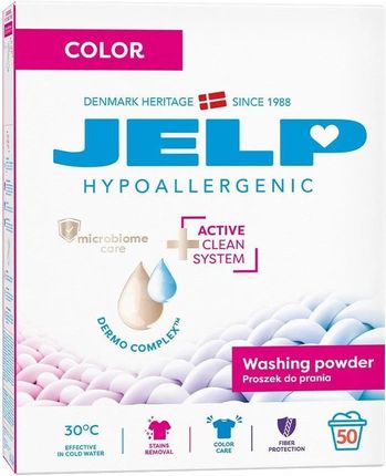 JELP Hipoalergiczny proszek do prania kolorów dla dzieci i dorosłych, 3kg (50 prań) 