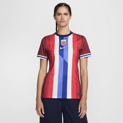 Damska Koszulka Piłkarska Nike Dri-Fit Norwegia Stadium 2024 Wersja Domowa Replika Czerwony