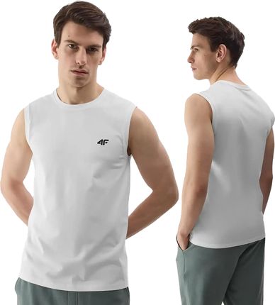 T-shirt męski bokserka 4F biała - 3XL