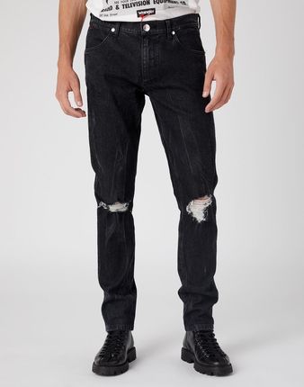 WRANGLER LARSTON MĘSKIE SPODNIE JEANSOWE JEANS BASS BLACK W18S3018O