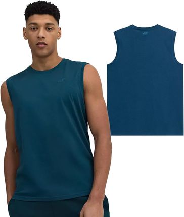 T-shirt męski bokserka 4F niebieski - L