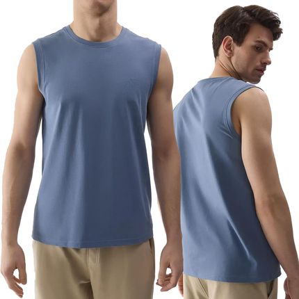 T-shirt męski bokserka 4F niebieska - L