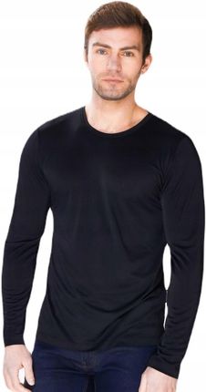 Bluzka męska z długim rękawem Okrągły dekolt : Kolor - czarny, Rozmiar - 5