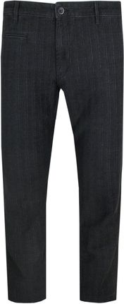 Jeansowe Spodnie Otto Kern - Czarne w Delikatny Prążek SPKOWOKRNsteve9700