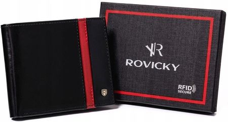 Skórzany portfel męski na karty z ochroną RFID Protect Rovicky