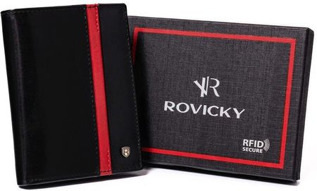Skórzany portfel męski z kieszeniami na dokumenty Rovicky