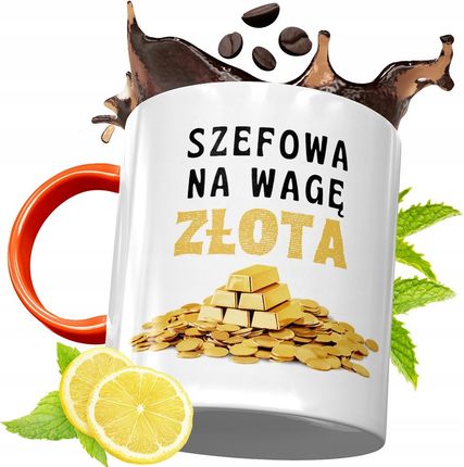 Polidraw Kubek Pomarańczowy Dla Szefa Z Nadrukiem Ze Zdjęciem