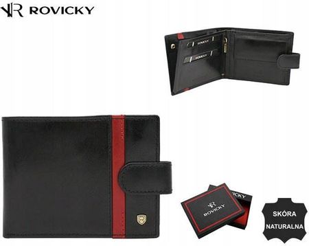 Skórzany portfel męski z systemem RFID Rovicky
