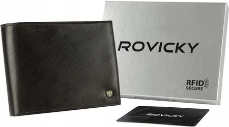 Klasyczny, skórzany portfel męski Rovicky