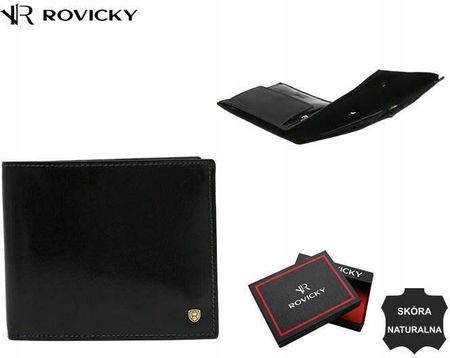 Skórzany portfel męski z systemem RFID Rovicky