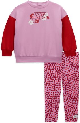 Zestaw z legginsami dla niemowląt Nike Floral (12–24 M) - Różowy