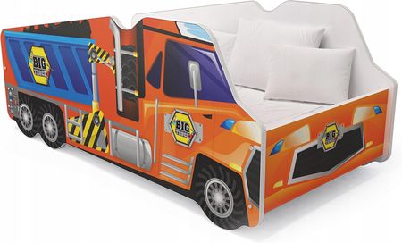 Łóżko Ciężarówka 140x70 Naklejka Grafika Materac