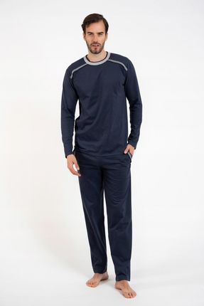 Piżama męska bawełniana Italian Fashion Zbyszek Granatowy r. XL