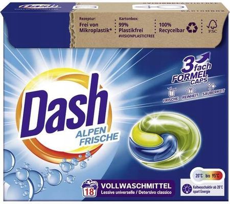 DASH Alpen Frische Kapsułki do prania 3w1, 18szt. 