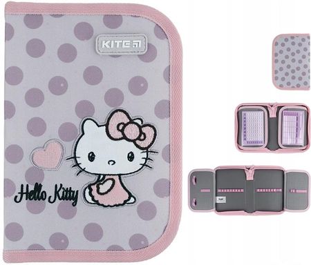 Piórnik dwuklapkowy dla dziewczyny bez wyposażenia Hello Kitty Kite