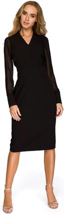 S136 Sukienka Ołówkowa - Mała Czarna XXL (44) czarny