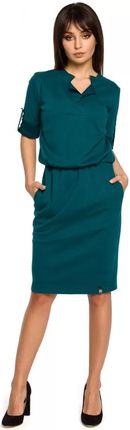 B056 Sukienka Zielona XL (42) zielony