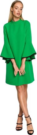 M698 Sukienka o Fasonie Litery A - Soczysta Zieleń L (40) zielony