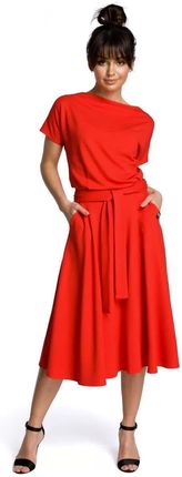 B067 Sukienka Czerwona S (36) czerwony
