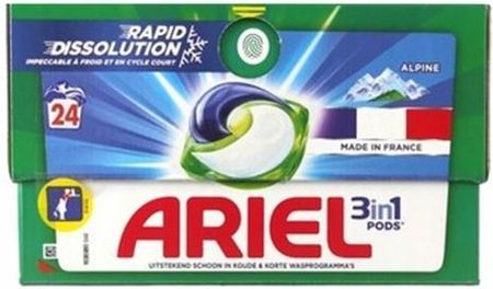 Ariel 24 prania kapsułki 3in1 Alpine