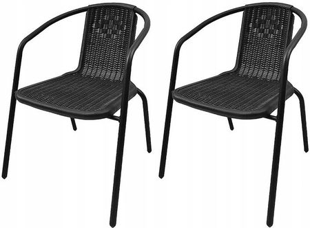 Kontrast 2X Mocne Metalowe Nowoczesne Krzesło Ogrodowe