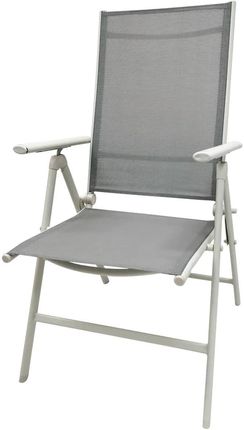 Kontrast Krzesło Ogrodowe Składane Tkanina Monako Szare