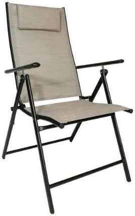 Kontrast Krzesło Ogrodowe Składane Zagłówek Borneo Pro 57X68X106cm Toupe