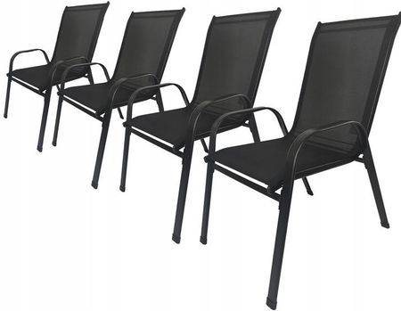 Kontrast 4X Mocne Metalowe Nowoczesne Krzesło Ogrodowe