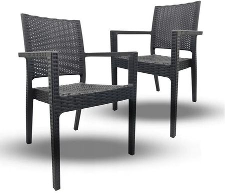 Kontrast Krzesło Ogrodowe Solidny Fotel Taras Balkon Kp103 Antracyt