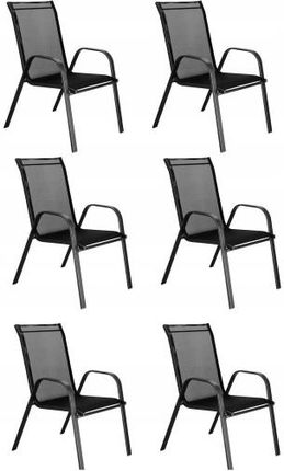 Care Life 6X Krzesło Ogrodowe Mocne Fotele Krzesła Na Taras Balkon Tarasowe Metalowe
