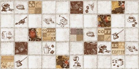 Eurodeco Mozaika Panel Ścienny Pcv Espresso Dekoracyjny Motyw Kaw Kuchnia Brąz