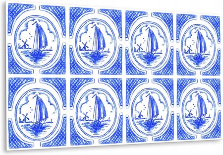 Dywanomat Dekoracyjny Panel Ścienny Azulejos Łódka 100x50cm