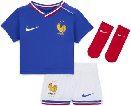 Trzyczęściowy strój piłkarski dla niemowląt i maluchów Nike FFF Stadium 2024 (wersja domowa) – replika - Niebieski
