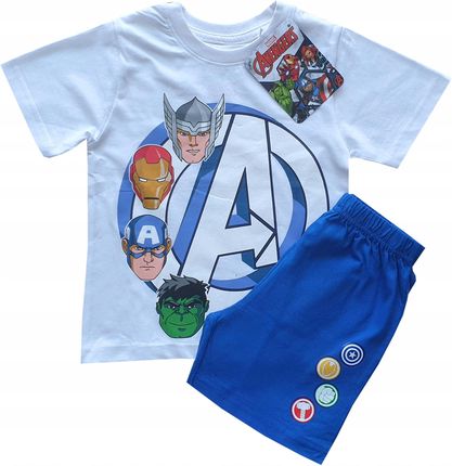 Piżama Avengers Hulk Thor Iron Man Chłopięca Koszulka Spodenki Bawełna