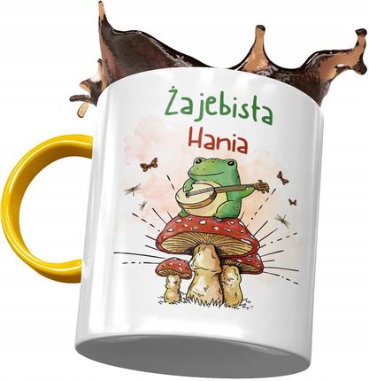 Polidraw Kubek Żółty Dla Hani Hanny Koleżanki Z Nadrukiem Ze Zdjęciem