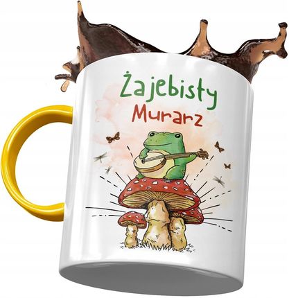 Polidraw Kubek Żółty Dla Murarza Żajebisty Murarz Z Nadrukiem Ze Zdjęciem