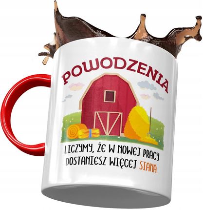 Polidraw Kubek Czerwony Na Pożegnanie Z Pracy Z Nadrukiem Ze Zdjęciem