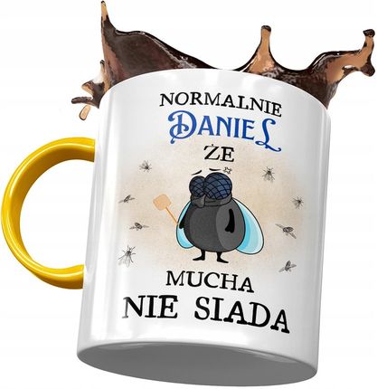Polidraw Kubek Żółty Dla Daniela Kolegi Przyjaciela Z Nadrukiem Ze Zdjęciem