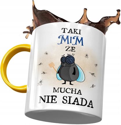 Polidraw Kubek Żółty Dla Mima Taki Mim Że Mucha Nie Siada Z Nadrukiem Ze Zdjęciem