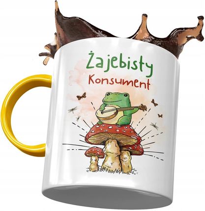 Polidraw Kubek Żółty Dla Konsumenta Żajebisty Konsument Z Nadrukiem Ze Zdjęciem
