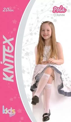 PodkolanÓwki Knittex DziewczĘce Pola Uniwersalny biały