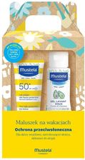 Laboratoires Expanscience Mustela Bebe Enfant Maluszek Na Wakacjach Od Urodzenia Mleczko Przeciwsłoneczne Spf50+ Do Twarzy I Ciała 40Ml + Delikatny Że
