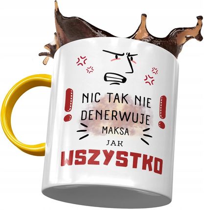 Polidraw Kubek Żółty Dla Maksa Maksymiliana Z Nadrukiem Ze Zdjęciem