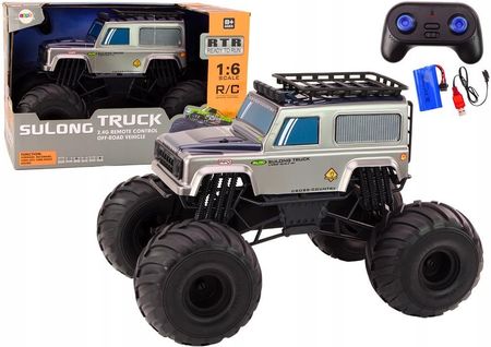 Leantoys Duże Auto Terenowe Suv 2.4G R/C 1:16 Siwy