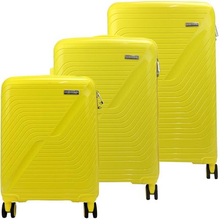 Mocna walizka damska z ABSu Pierre Cardin LEE01 PP12 106 x3 Z