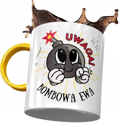Polidraw Kubek Żółty Dla Ewy Przyjaciółki Żony Z Nadrukiem Ze Zdjęciem