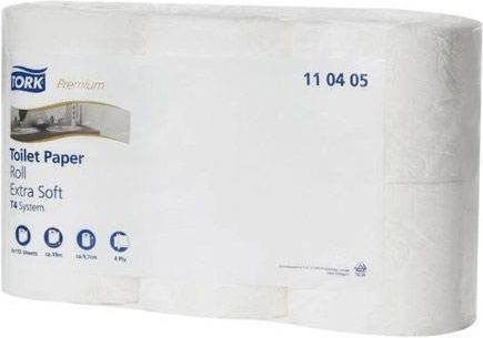 TORK Papier toaletowy w rolkach Premium biały ekstra miękki