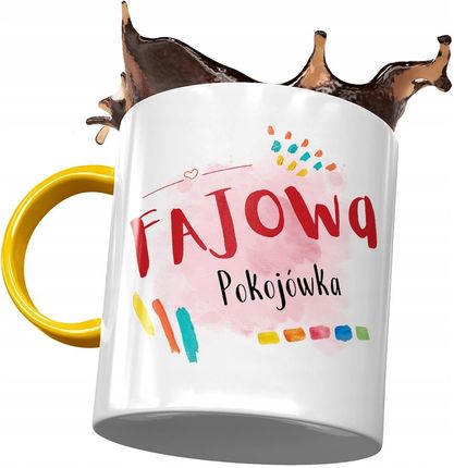 Polidraw Kubek Żółty Dla Pokojówki Fajowa Pokojówka Z Nadrukiem Ze Zdjęciem
