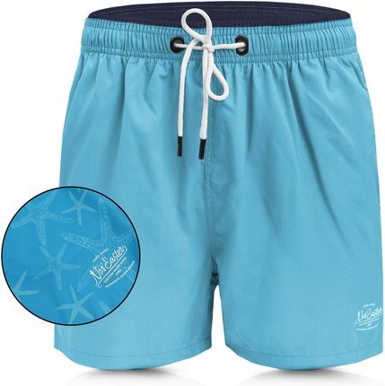Kapielówki Męskie Spodenki Szorty Plażowe Magic Błękitne XL Pako Jeans