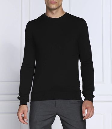 Hugo Boss sweter czarny okrągły rozmiar S